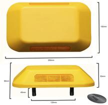 Tachão de sinalização - conduz tintas - bi direcional corpo e refletivos amarelos -250x150x50mm