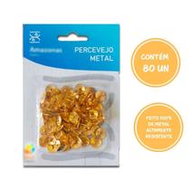 Tachinhas de Metal Douradas Kit C/ 80 Unidades Painel Quadro - Rio Tijucas