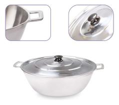 Tacho 35 Cm Alumínio Fundido Batido Grosso Com Tampa