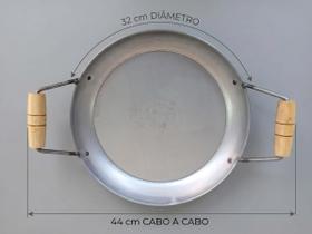 Tacho Borda Alta Frigideira 32cm Profissional Wok Tipo Disco de Arado