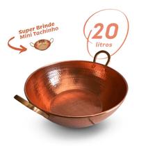 Tacho de cobre 20 Litros com alças de Bronze