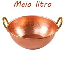 Tacho De Cobre Puro Com Alças Liga De Bronze 1/2(Meio) Litro - Império Do Cobre