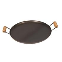 Tacho De Ferro 46cm Com Alça De Madeira E Borda Anodilar Tacho De Ferro 46cm Com Alça De Madeira E Borda Anodilar