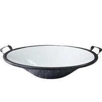 TACHO ESMALTADO BRANCO Nº22 12L COM ALÇA DE FERRO