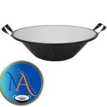 Tacho Esmaltado Pastel Fritura N16 6 Litros Preto E Branco Tacho Esmaltado Pastel Fritura N16 6 Litros Preto E Branco