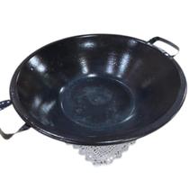 Tacho Esmaltado Preto Pasteis Fritura N14 Escumadeira N10 Tacho Esmaltado Preto Pasteis Fritura N14 Escumadeira N10