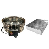 Tacho Fritura Fritadeira Elétrica 4 Litros Inox C Secador de Salgados