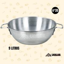 Tacho Grande 35cm 9 L Alumínio leve polido (alumínio repuxado)