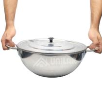 Tacho Médio 35 Cm - 9 L Com Tampa Alumínio leve