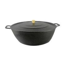 Tacho Restaurante Alça de Alumínio Fundido Craqueado Preto 35cm Tacho Restaurante Alça de Alumínio Fundido Craqueado Preto 35cm