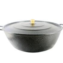 Tacho Restaurante Alça de Alumínio Fundido Craqueado Preto