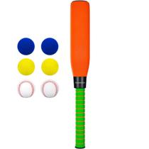 Taco de beisebol de espuma CeleMoon 56cm com 6 bolas macias para crianças Taco de beisebol de espuma CeleMoon 56cm com 6 bolas macias para crianças