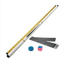 Taco de Sinuca/Bilhar Profissional Rosca Desmontável 1/2 Cruz de Malta Branco Com Giz/Sola e Capa