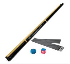 Taco de Sinuca/Bilhar Profissional Rosca Desmontável 1/2 Cruz de Malta Giz Capa Sola