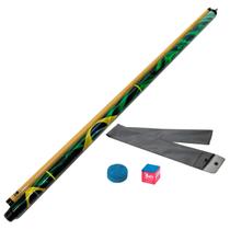 Taco de Sinuca Desmontável Bandeira do Brasil - Tacos Brasil