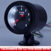 Tacômetro De Carro Preto Com LED Branco 52mm 0-8000RPM Medidor De RPM Para 1-8 Cilindros Gasolina Tacômetro De Carro Preto Com LED Branco 52mm 0-8000RPM Medidor De RPM Para 1-8 Cilindros Gasolina