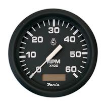 Tacômetro Euro Tach/hour 6000 Gas Inboard Black