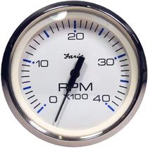 Tacômetro Faria Chesapeake Branco SS 434 4.000 RPM Diesel Tacômetro Faria Chesapeake Branco SS 434 4.000 RPM Diesel