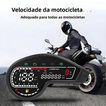 Tacômetro LCD Universal 12V Para Motocicleta Com Luz De Sinalização E Alarme EFL