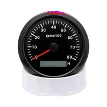 Tacômetro Para Motor Diesel 85MM 3000-8000 RPM Com Horímetro Digital E Luz De Fundo De 7 Cores 12V