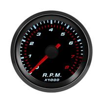 Tacômetro Universal LED Branco Para Carro 2 52mm 0-8000 RPM Com Lente Fumê