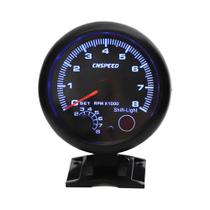 Tacômetro Universal Preto De 3,75 Polegadas 12V Com Luz De Mudança De Cor 0-8000 RPM Para Carros De