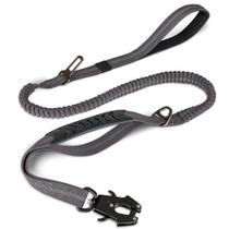 Tactical Dog Leash Joytale Heavy Duty Shock Absorbing Grey