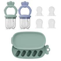 TAEAFER Conjunto de Alimentador de Frutas para Bebê em Silicone, 2 Peças