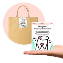 Tag Cartão de Agradecimento Pacote com 100 Peças Tam. 7,5 x 10,5 cm