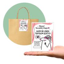 Tag Cartão de Agradecimento Pacote com 100 Peças Tam. 7,5 x 10,5 cm