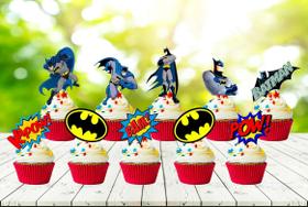 Tag de Cupcake Batman 50 unidades