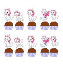 tag de doce gatinha marie 100 unidades