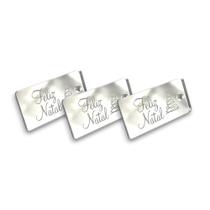 Tag Decorativa Acrílica 3.0x1.0 cm Feliz Natal Prata Espelhado 10 Un Tag Decorativa Acrílica 3.0x1.0 cm Feliz Natal Prata Espelhado 10 Un