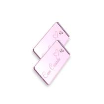 Tag Decorativa Acrílicas 3.0x1.0 cm Com Carinho Rose Espelhado 10 Un