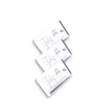 Tag Decorativa Acrílicas 3.0x1.0 cm Feliz Aniversário Prata Espelhado 10 Un Tag Decorativa Acrílicas 3.0x1.0 cm Feliz Aniversário Prata Espelhado 10 Un