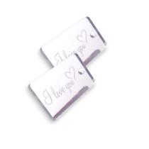 Tag Decorativa Acrílicas 3.0x1.0 cm I LOVE YOU Prata Espelhado 10 Un Tag Decorativa Acrílicas 3.0x1.0 cm I LOVE YOU Prata Espelhado 10 Un