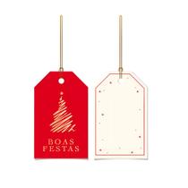 Tag Decorativa de Natal - Boas Festas - 5x8cm - 12 unidades - Cromus - Rizzo Tag Decorativa de Natal - Boas Festas - 5x8cm - 12 unidades - Cromus - Rizzo