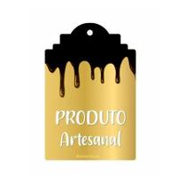 Tag Decorativa Produto Artesanal Preto - 12 unidades - Duster Festas - Rizzo