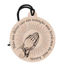 Tag Decorativa Redonda em MDF com Oração Placa Decorativa Mini 8x9 Tag Decorativa Redonda em MDF com Oração Placa Decorativa Mini 8x9