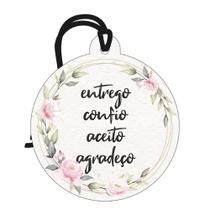 Tag Decorativa Redonda em MDF Entrego Confio Aceito Agradeço Placa Decorativa Mini 8x9 Tag Decorativa Redonda em MDF Entrego Confio Aceito Agradeço Placa Decorativa Mini 8x9
