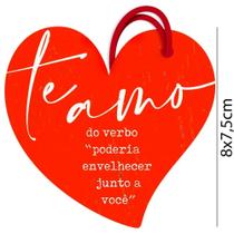 Tag em MDF - Coração Te Amo - DHT8-044 Tag em MDF - Coração Te Amo - DHT8-044