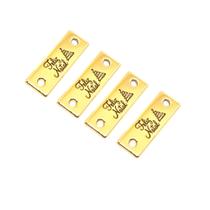 Tag Metal Decorativa 2.4x0.8 cm Feliz Natal Dour 10Un