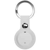 Tag Rastreador De Objetos Pets Malas Gps Faaftag + Chaveiro Couro Branco - Faaftech