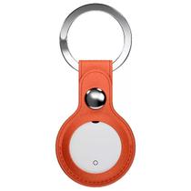 Tag Rastreador De Objetos Pets Malas Gps Faaftag + Chaveiro Couro Caramelo - Faaftech