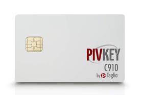 Taglio PIVKey C910 Certificado baseado em PKI Smart Card para autenticação e identificação, dual interface contact/contactless Smart Card, suporta drivers WINDOWS PIV, ISO padrão.