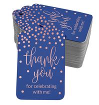 Tags de Papel Foil de Agradecimento "Obrigado por Celebrar Comigo" para Aniversário - Inkdotpot Tags de Papel Foil de Agradecimento "Obrigado por Celebrar Comigo" para Aniversário - Inkdotpot