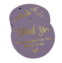 Tags de Papel Foil "Obrigado por Celebrar a Noiva" para Lembrança de Chá de Panela - Inkdotpot Tags de Papel Foil "Obrigado por Celebrar a Noiva" para Lembrança de Chá de Panela - Inkdotpot