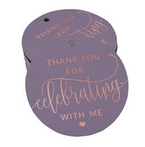 Tags de Papel Foil "Obrigado por Celebrar Comigo" para Aniversário - Inkdotpot Tags de Papel Foil "Obrigado por Celebrar Comigo" para Aniversário - Inkdotpot
