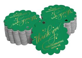 Tags de Papel Foil "Obrigado por Celebrar Comigo" para Aniversário - Inkdotpot Tags de Papel Foil "Obrigado por Celebrar Comigo" para Aniversário - Inkdotpot