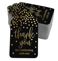 Tags de Papel Foil "Obrigado por Celebrar Comigo" para Aniversário - Inkdotpot Tags de Papel Foil "Obrigado por Celebrar Comigo" para Aniversário - Inkdotpot